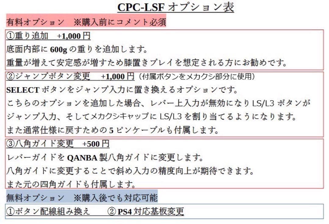 【CPC-LSF】ジョニ男様