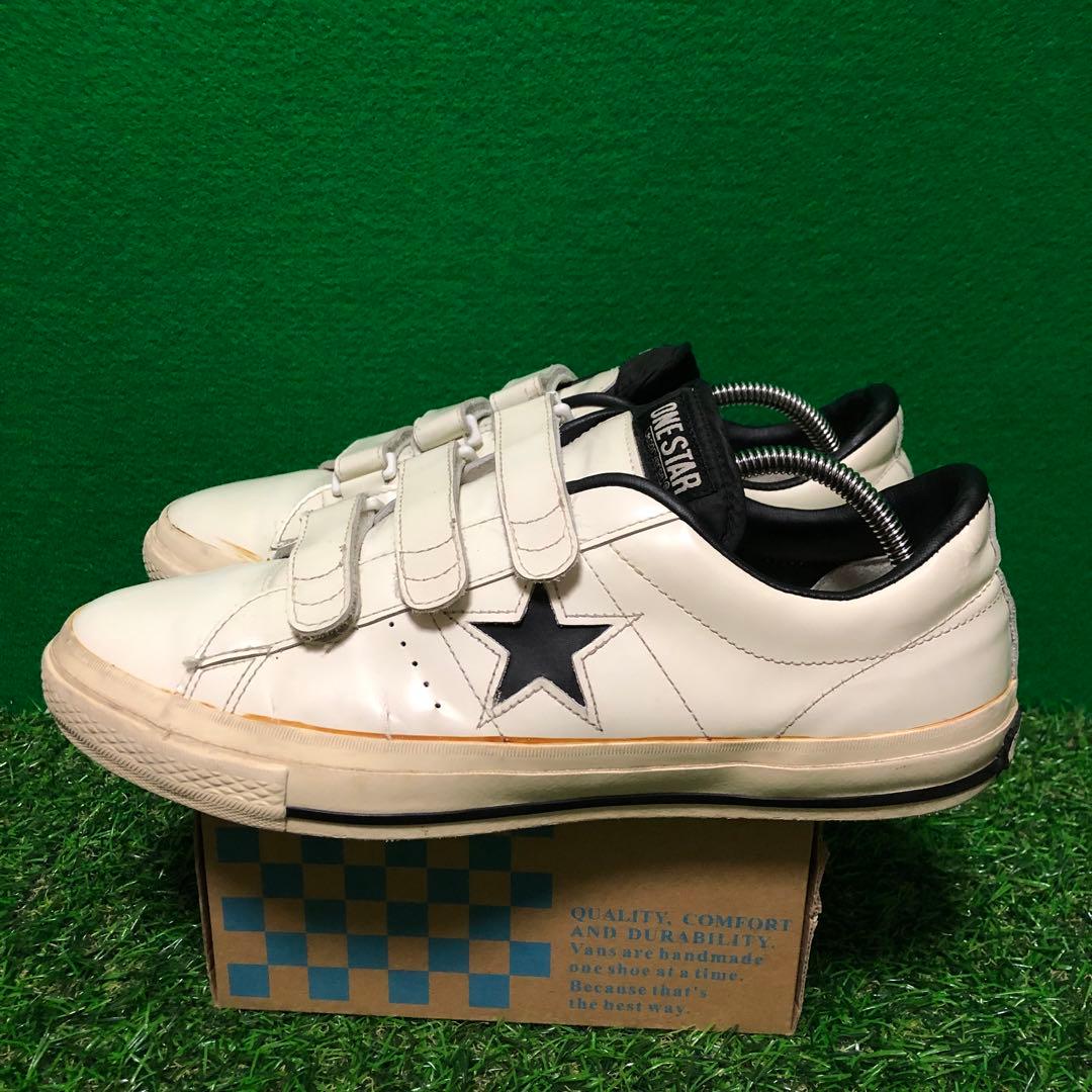 人気‼️CONVERSE ONE STAR V-3 ベルクロ レザーホワイト 29