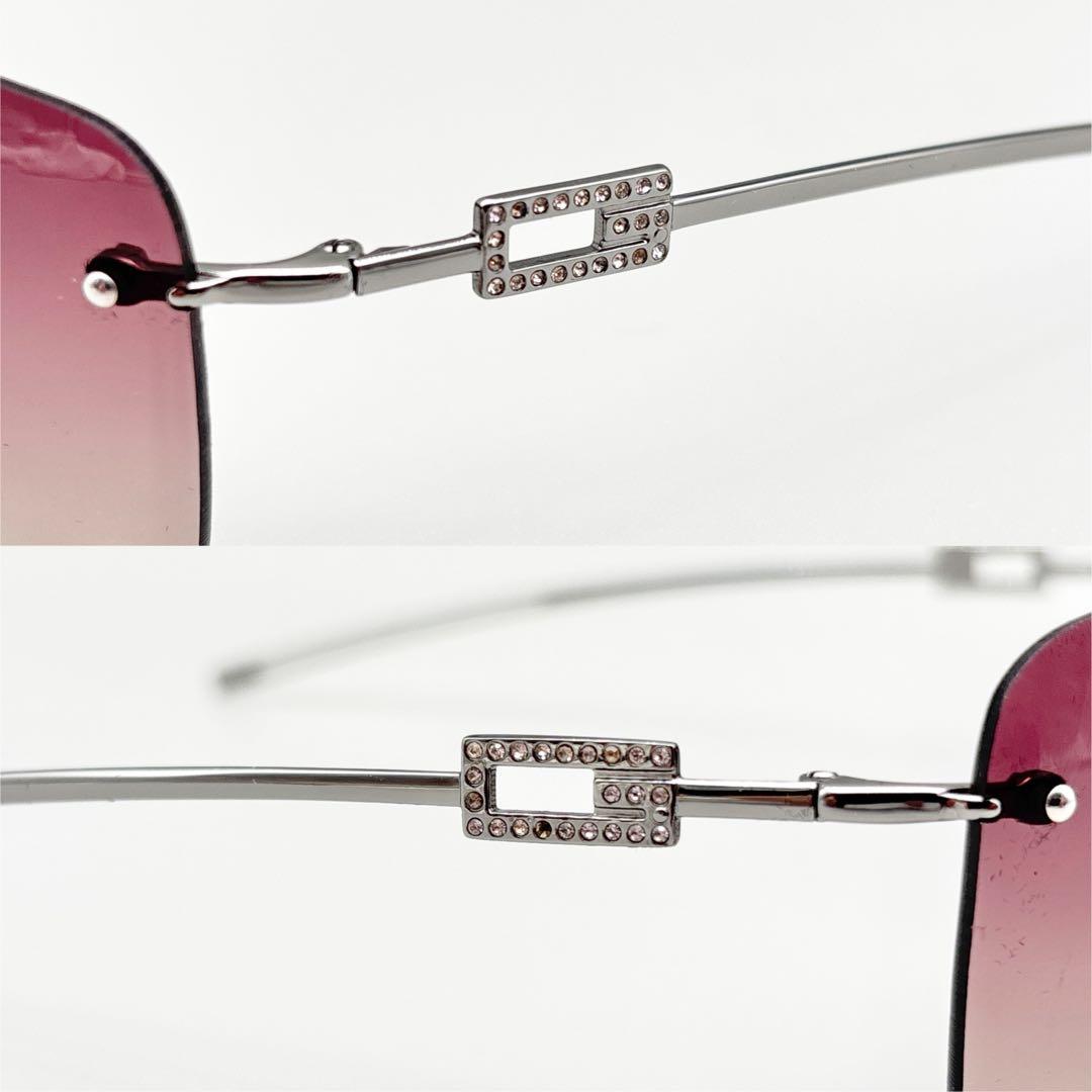 小物 GUCCI y2k sunglasses rimless rhinestone