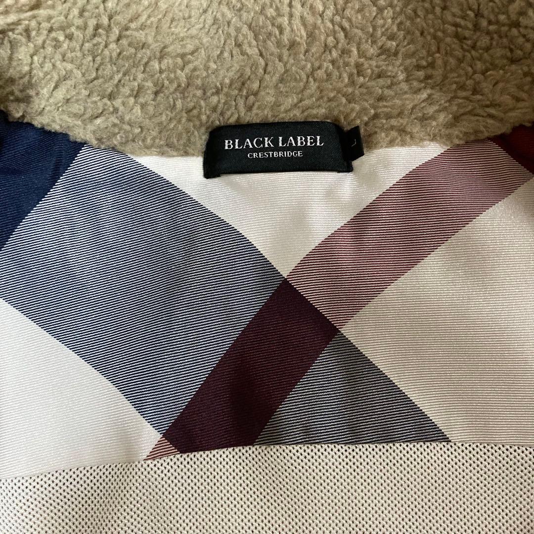BLACK LABEL クレストブリッジ フリースベスト ベージュLサイズ