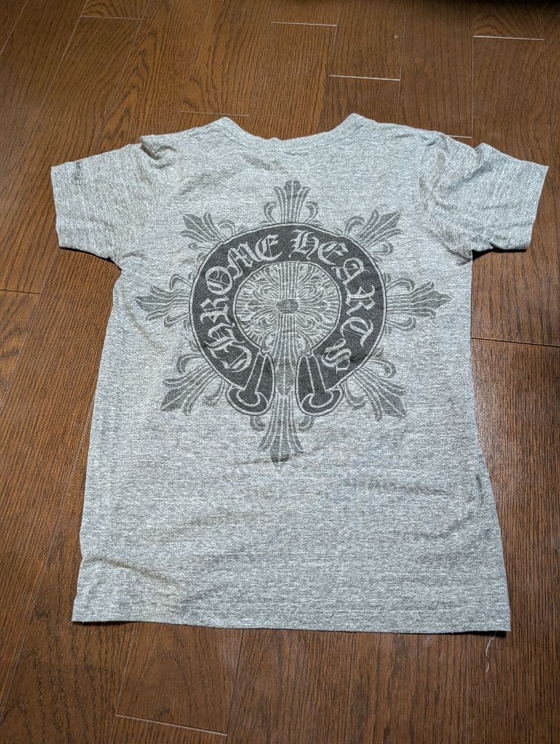 Chrome Hearts グレー Vネック Tシャツ M　タイト
