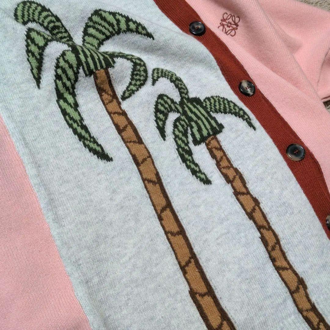 【美品】ロエベLOEWE 　　アナグラム 刺繍 ウール100% カーディガン