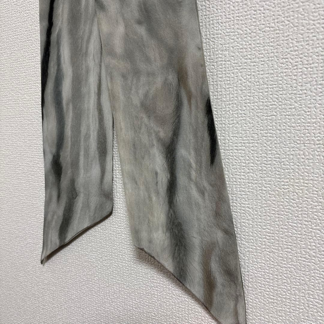 小物 MASU 21AW FUR PRINT SILK SCARF