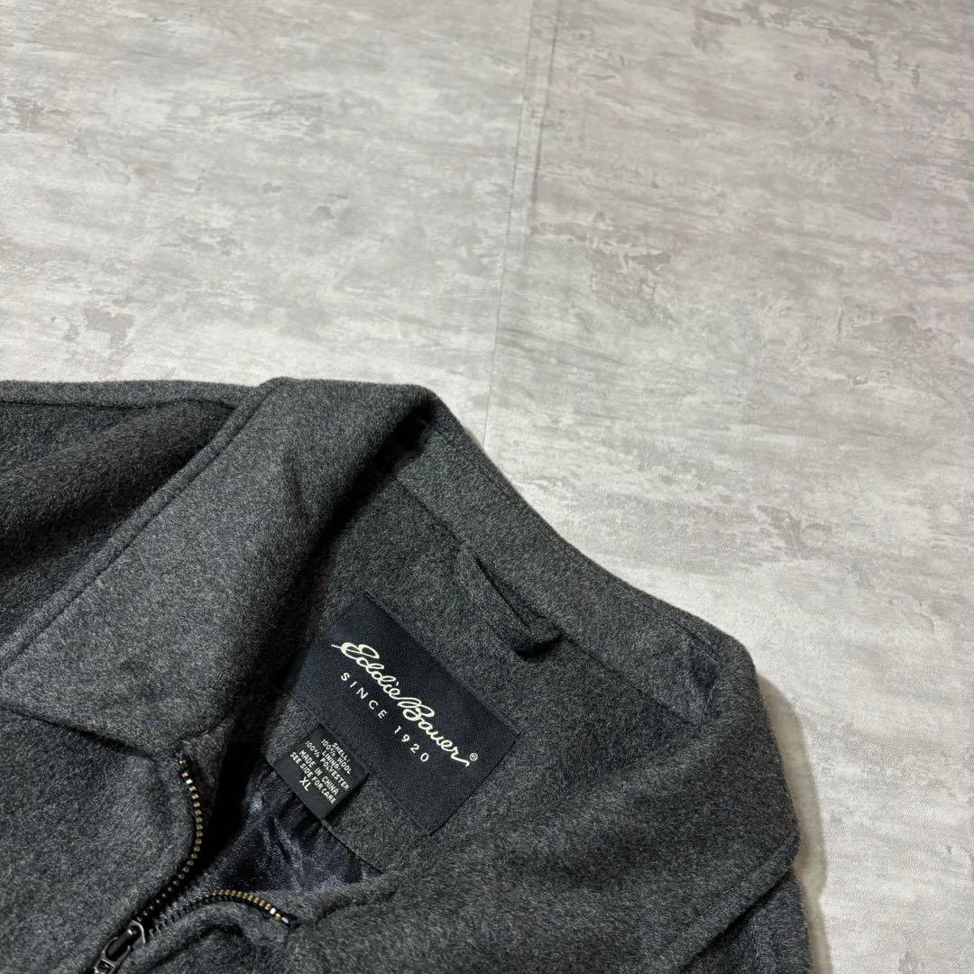 90s Eddie Bauer ウール ドリズラー ジップ ジャケット グレー