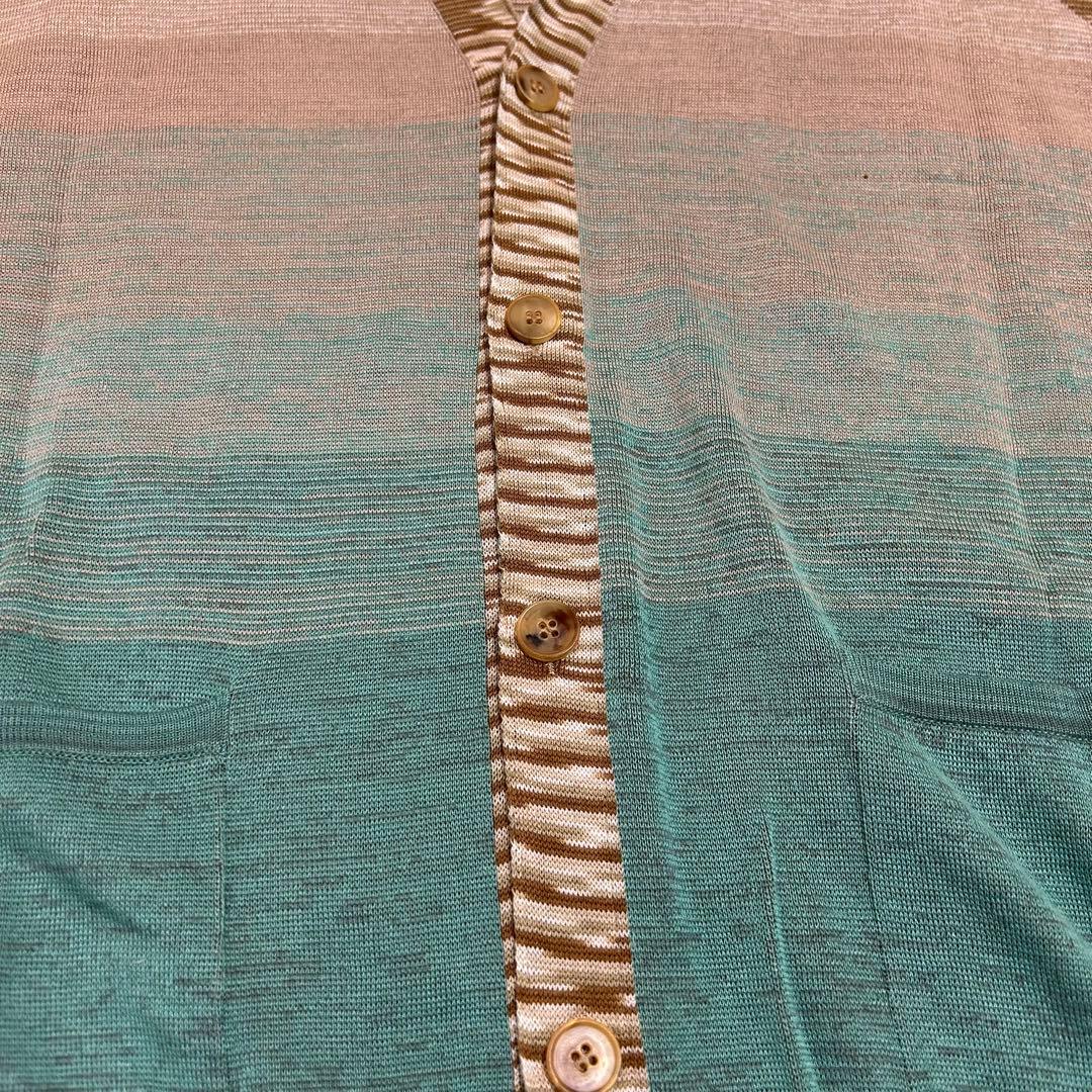 MISSONI ベスト ベージュ エメラルドグリーン
