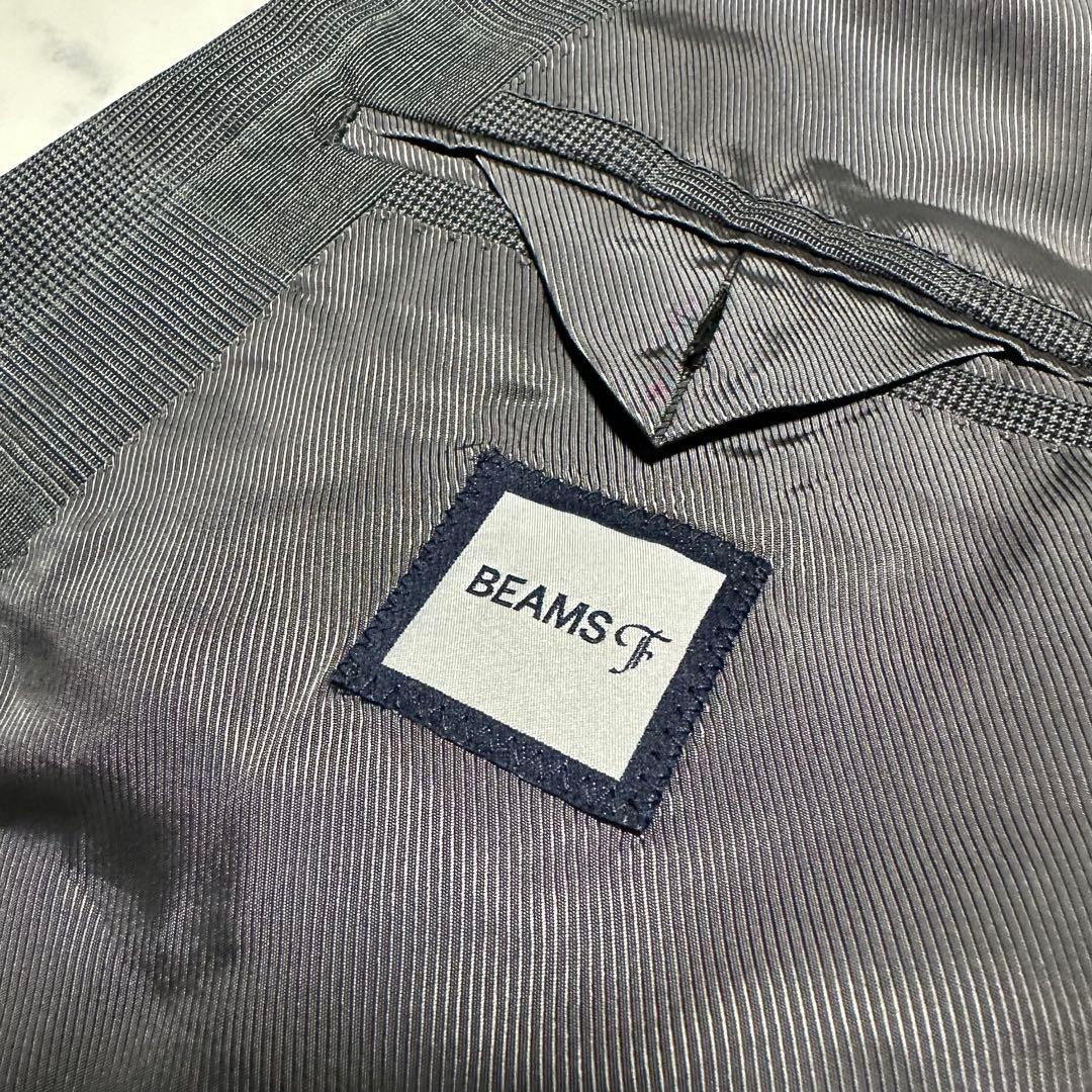 美品　ビームスエフ　BEAMS F ダブルテーラードジャケット　グレーチェック