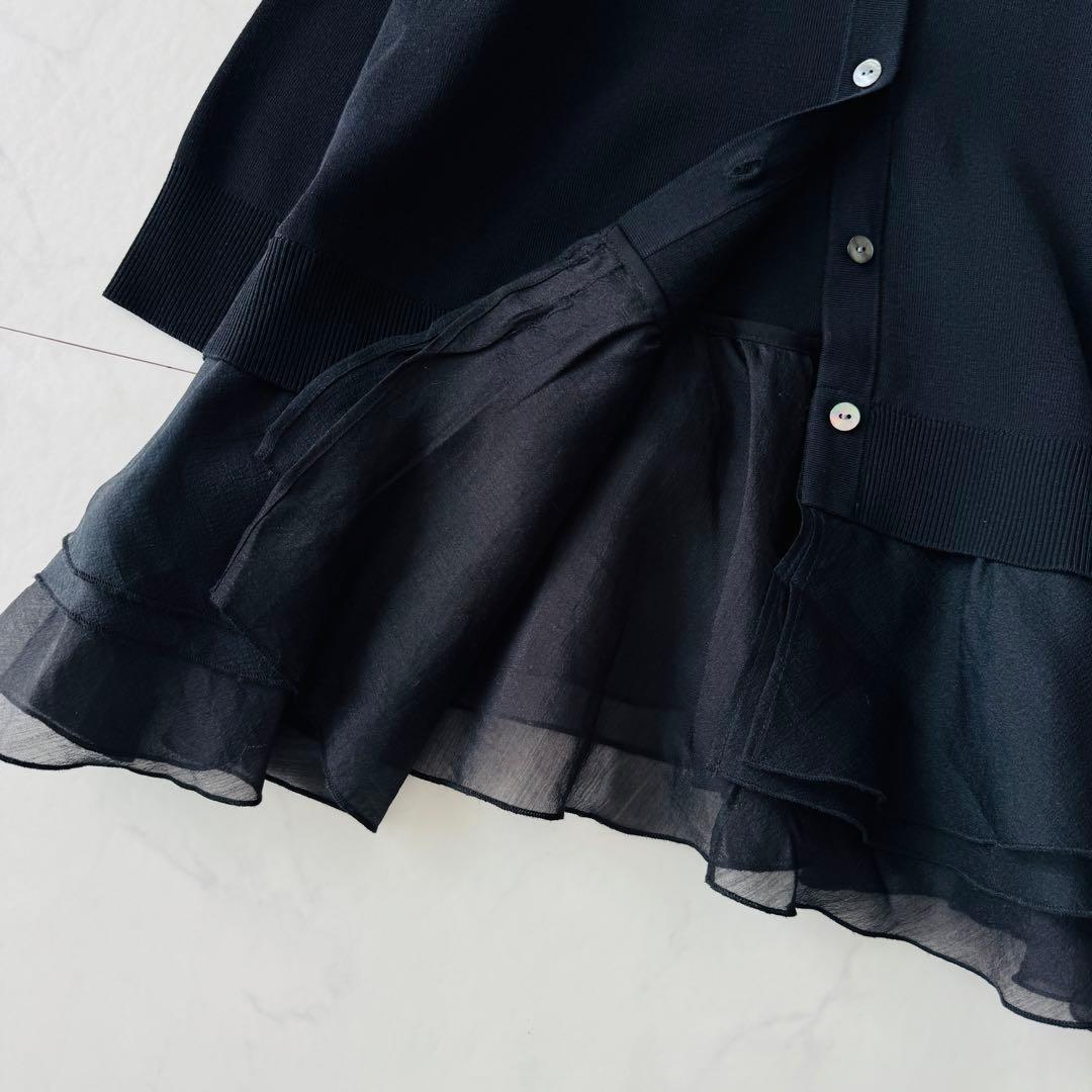 新品　25aw ユナイテッドアローズ レディーポロコンビ ニット ウォッシャブル