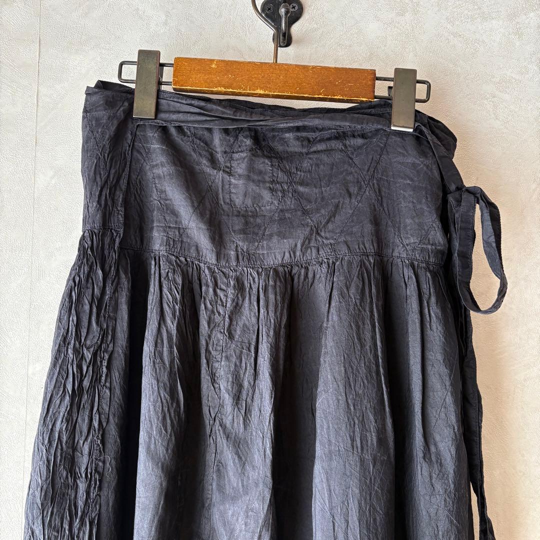 chez vidalenc シェヴィダレンク シルク巻きスカート