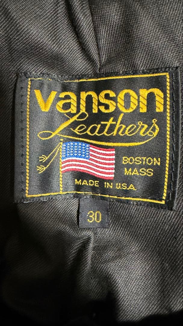 VANSON バンソン レザーパンツ USA 黒 W30
