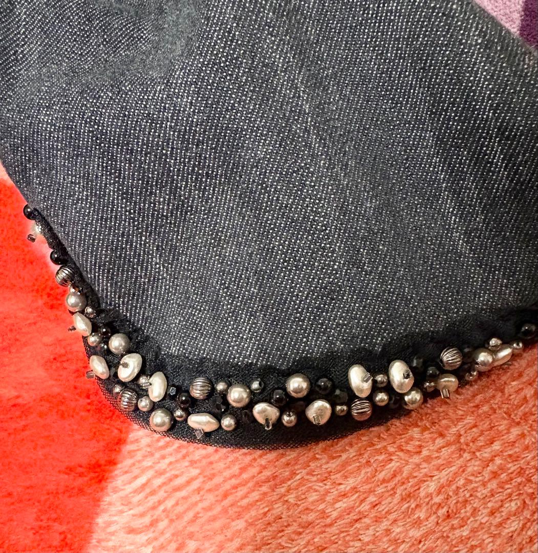 ❤️新品未使用❤️TO BE CHICトゥービーシック ファーデニムパンツ40黒M