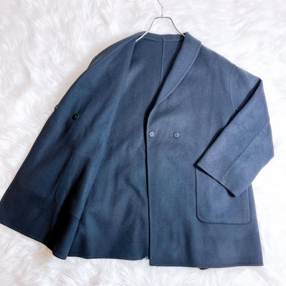 スローブイエナ　25AW　スーパー140　ダブルフェイスベルデットコート