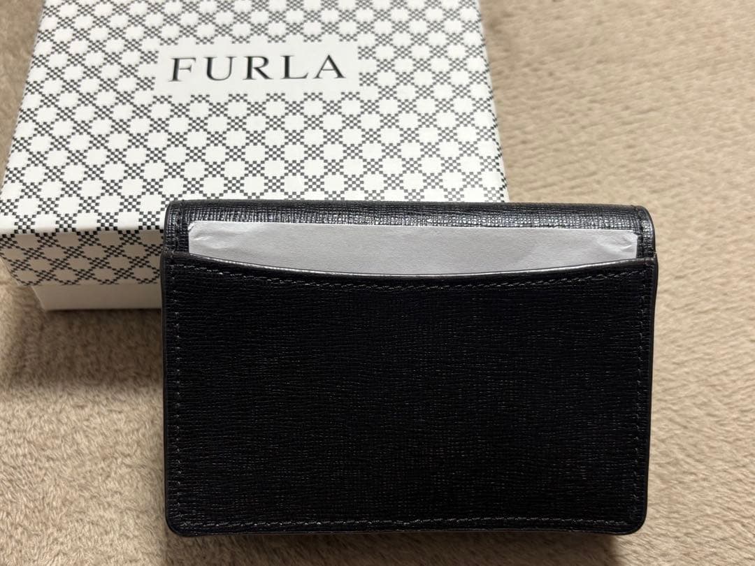 ⭐︎ほぼ未使用⭐︎ FURLA ブラック レザー 名刺入れ