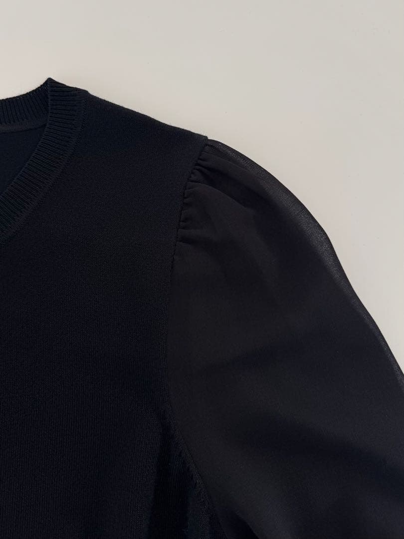M'S GRACYエムズグレイシー◆長袖ニットカーディガン◆ブラック38