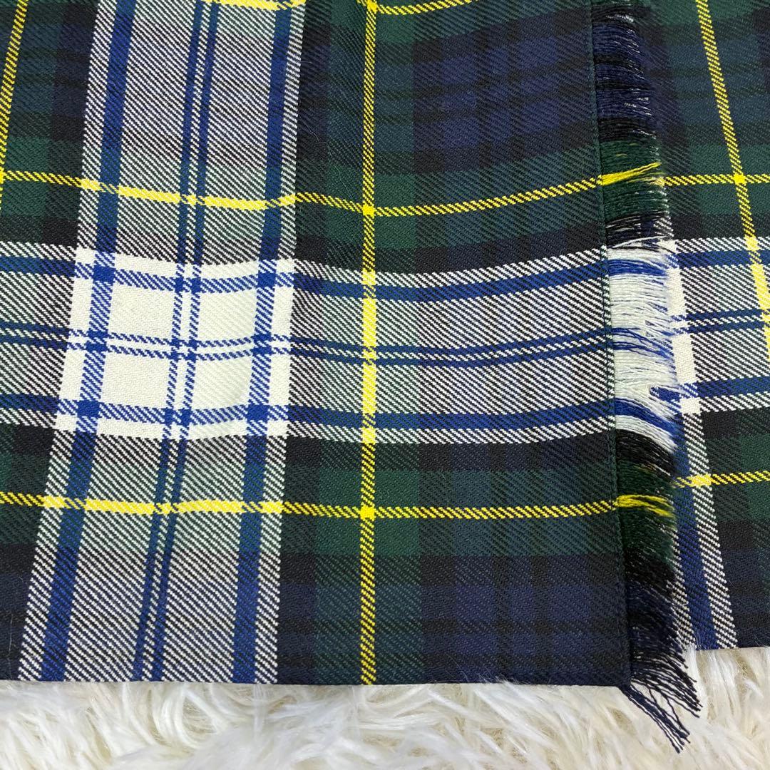 【美品】 オニールオブダブリン ラップスカート チェック ダブルベルト プリーツ