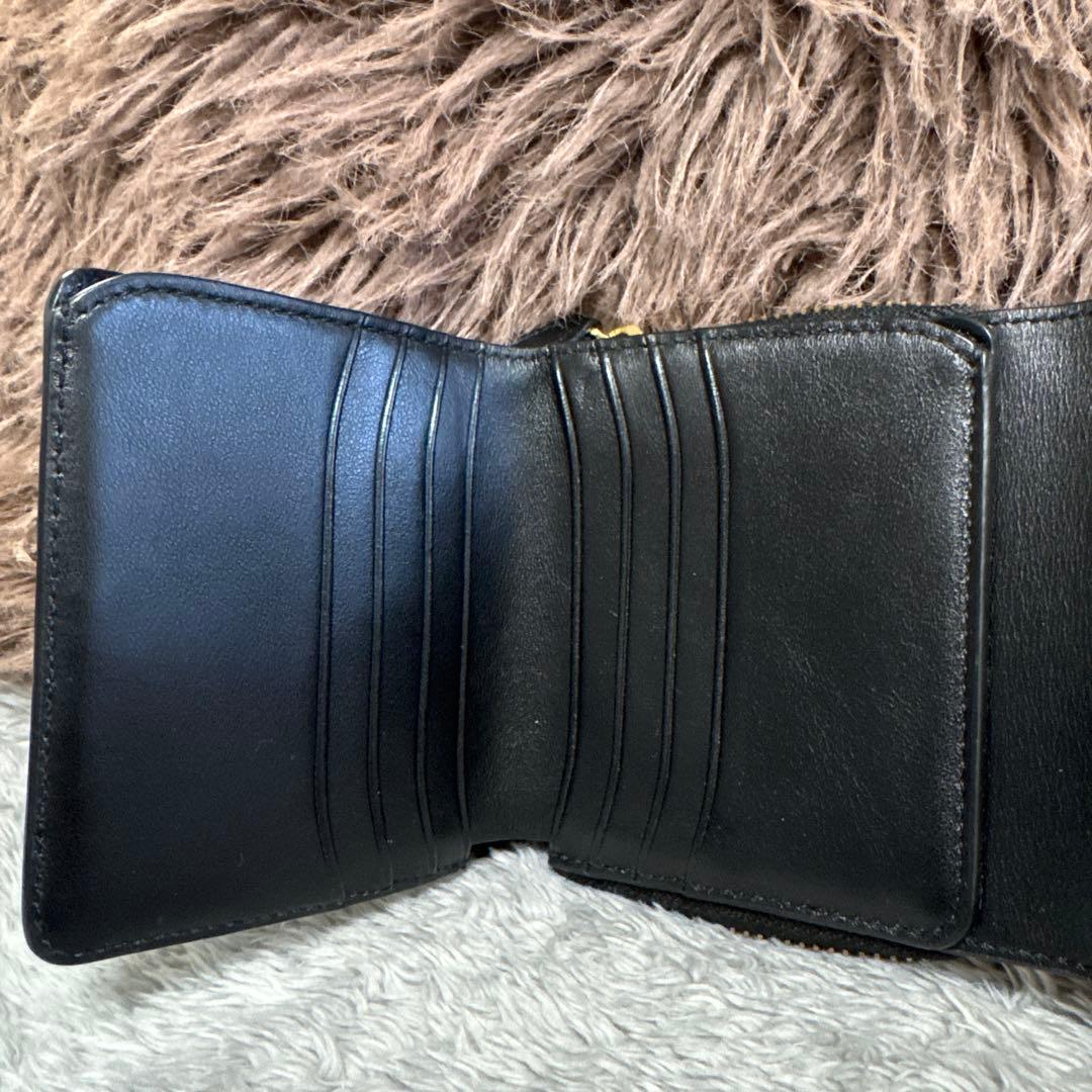ポロラルフローレン Polo ID ポロスタッズ 三つ折り財布　黒