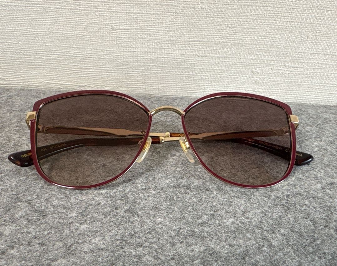Gucci バーガンディ キャットアイ サングラス