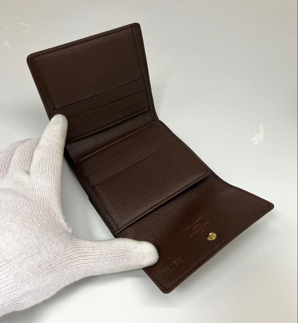 ⭐️ 美品 ルイ・ヴィトン ダミエ Wホック 二つ折り財布 ブラウン 鑑定済