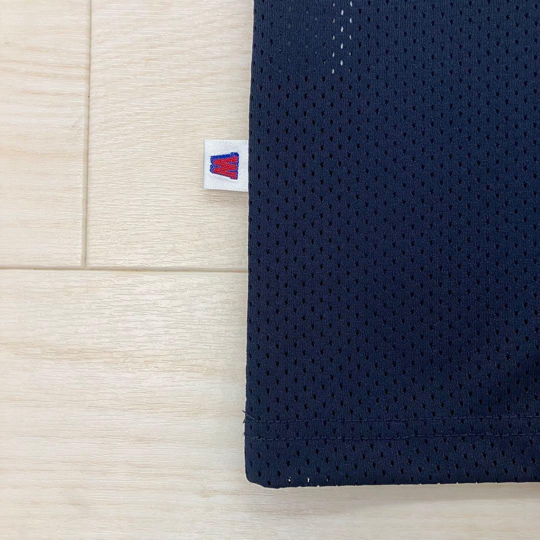 WOODBLOCK フットボール 半袖シャツ メッシュ素材 ネイビー