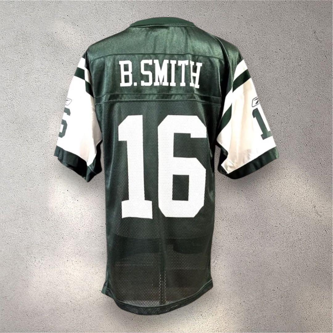 NFL NY JETS半袖ゲームシャツ S グリーン　バックプリント　男女兼用