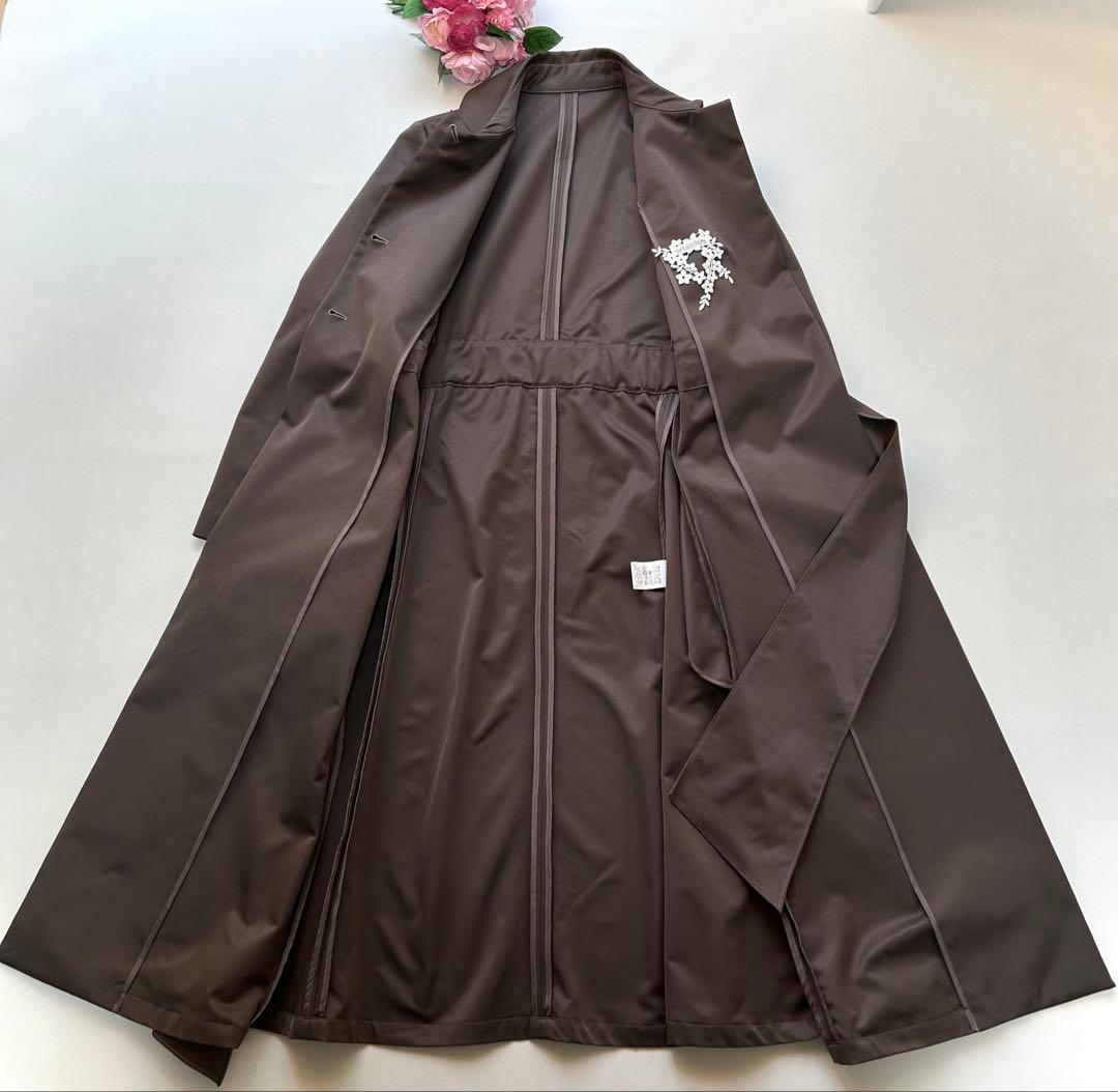 セール　美品　セタイチロウ　ウエストリボン　ドレスロングコート　Aライン　フレア