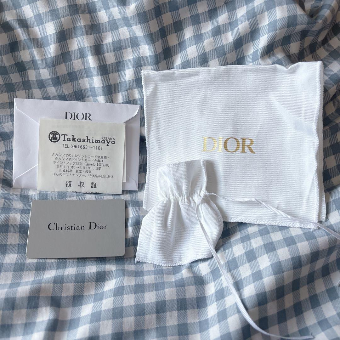 【美品】Dior ロータスウォレット ラムスキン 黒 ブラック 財布 スナ系