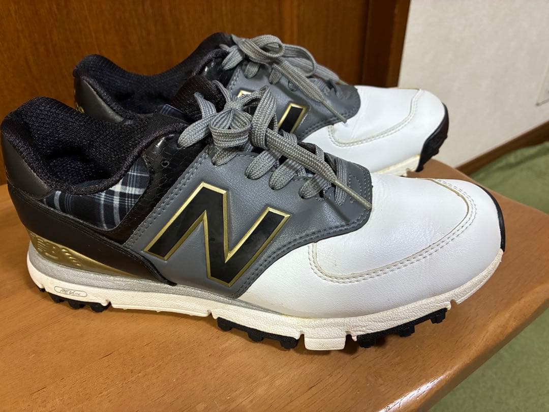 【人気】new balance 574 ゴルフシューズ 25cm