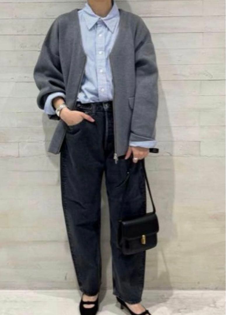 Spick and Span ダブルジップニットカーディガン