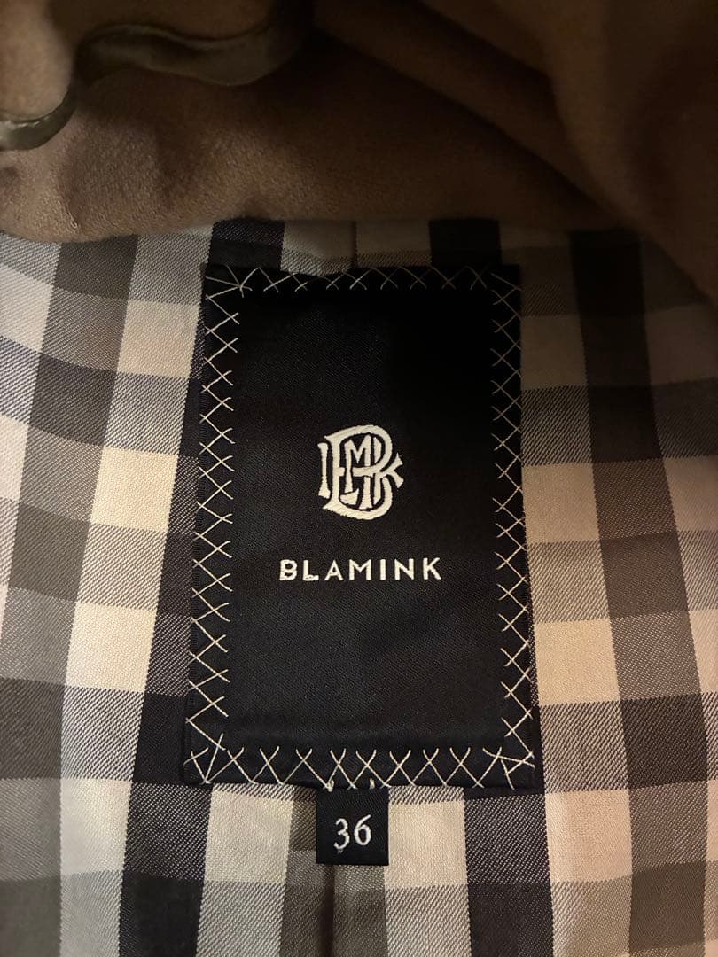 美品　BLAMINKブラミンク　定番トレンチコート　インナーベスト取り外し可能