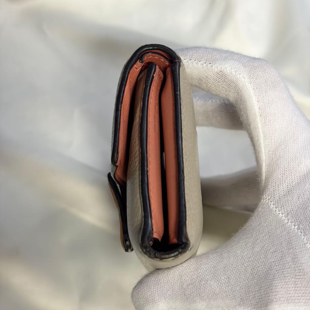 B*様 LOEWE ロエベ トライフォールド バーティカルウォレット バイカラー