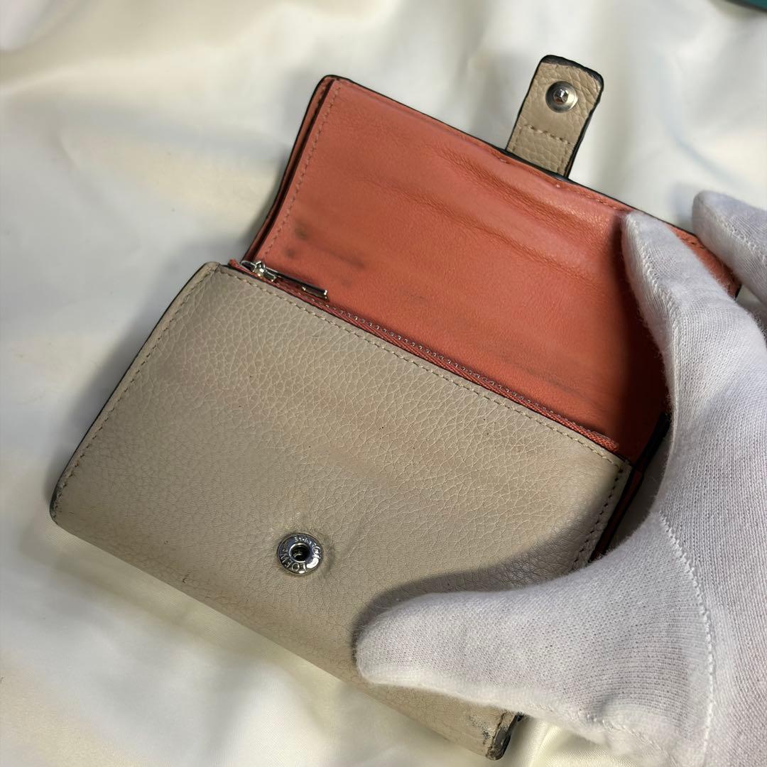 B*様 LOEWE ロエベ トライフォールド バーティカルウォレット バイカラー