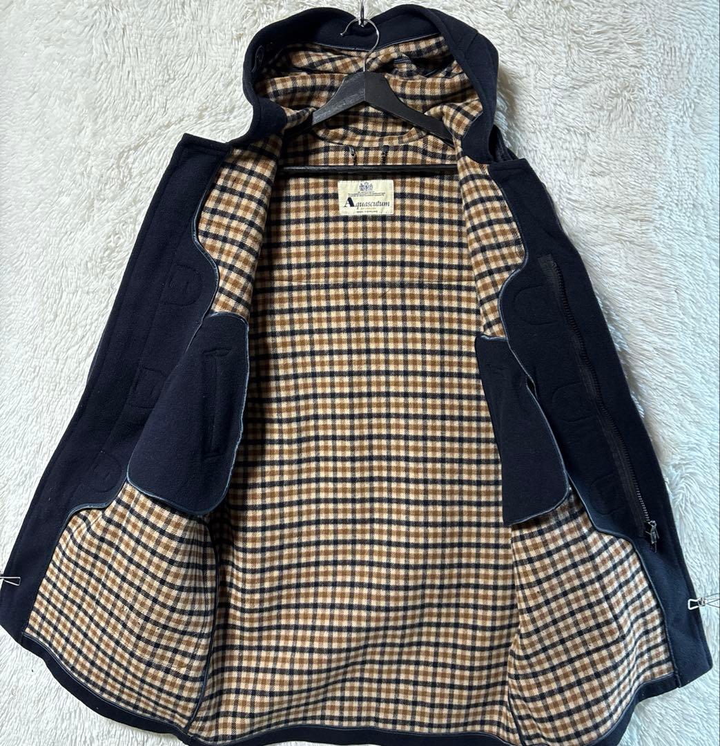 アクアスキュータム　ダッフルコート　XL チェック裏地