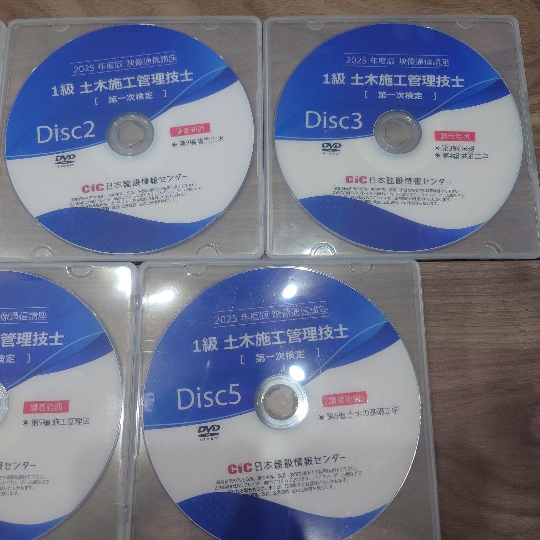 2025年度版 1級土木施工管理技士 第一次検定 DVDセット CIC