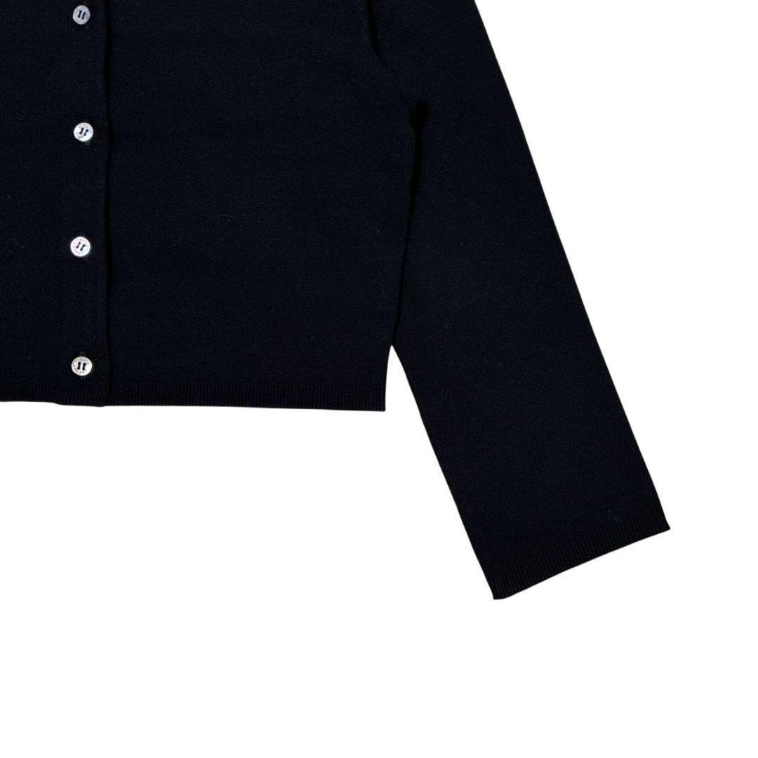極美品✨FOXEY NEW YORK カーディガン 黒 短丈 ショート丈 38