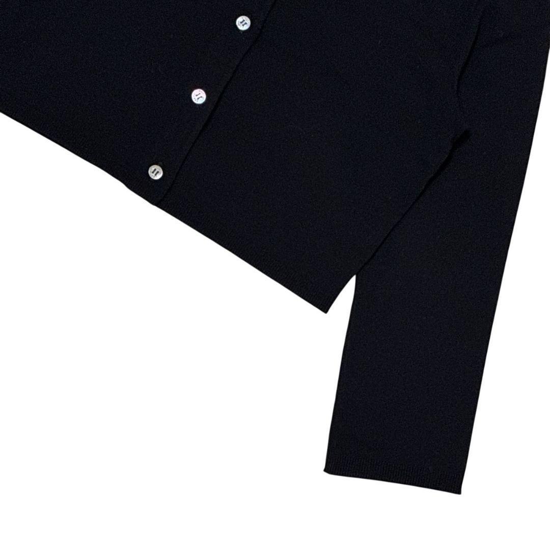 極美品✨FOXEY NEW YORK カーディガン 黒 短丈 ショート丈 38