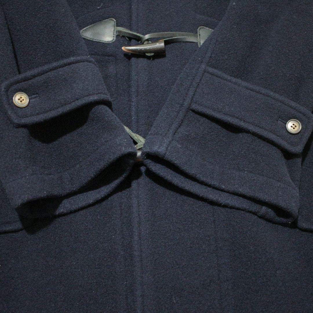 美品　MITSUMINE　ロング　ダッフルコート　トグル　裏地チェック　XL　紺