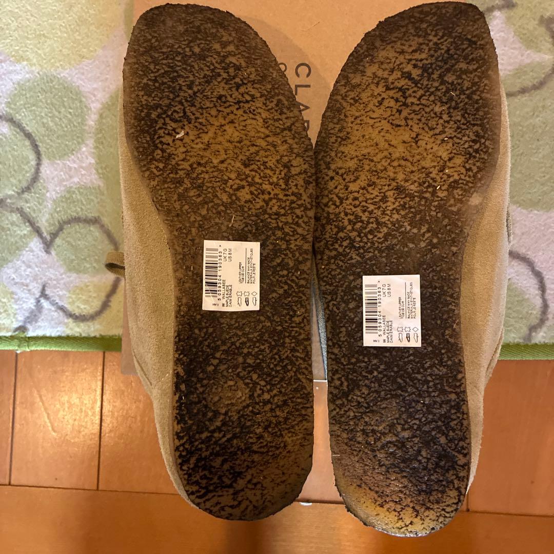 Clarks ベージュ スエード モカシン25〜25.5美品
