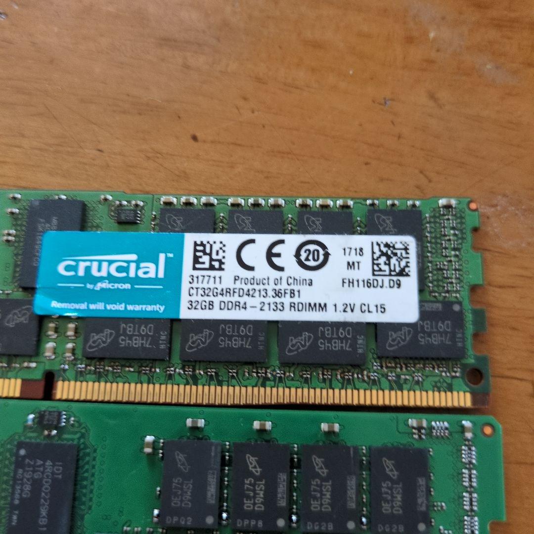 Micron 32GB DDR4 PC4-2133P メモリ