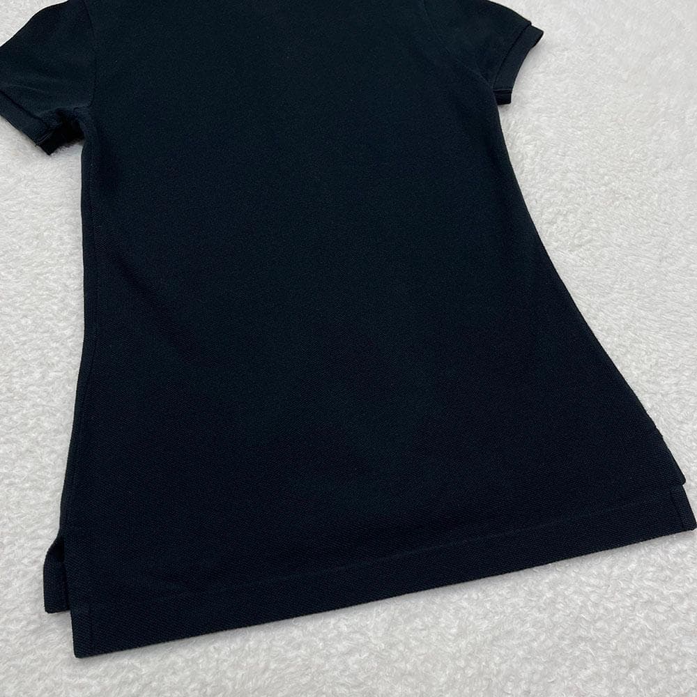 RALPH LAUREN　ポロシャツ　パールビース　ビッグポニー　黒　5つボタン
