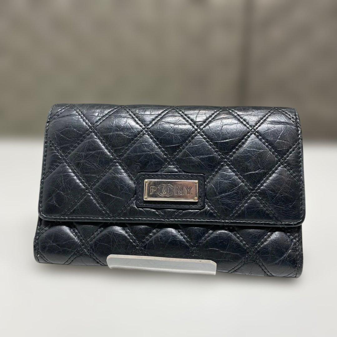 CHANEL　ニューヨーク限定　マトラッセ　二つ折り財布　シリアルシール有