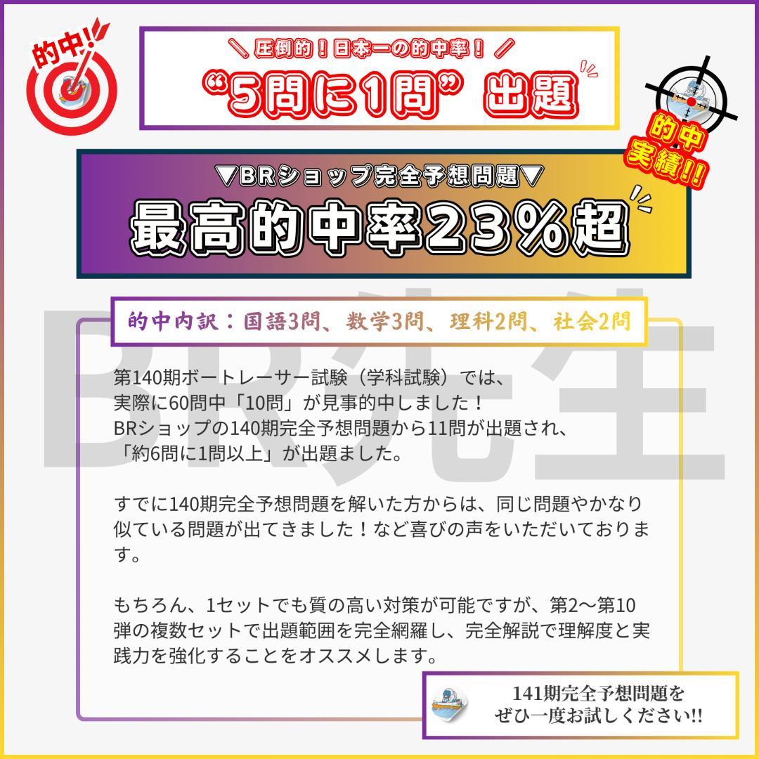 141期ボートレーサー試験完全予想問題第1-20弾［解答＆完全解説付］