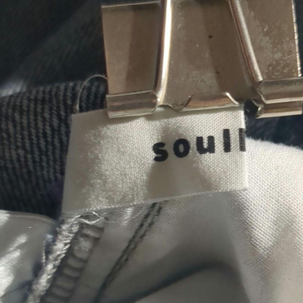 美品 soulberry サスペンダーなデニムサロペット L ワイド ユーズド
