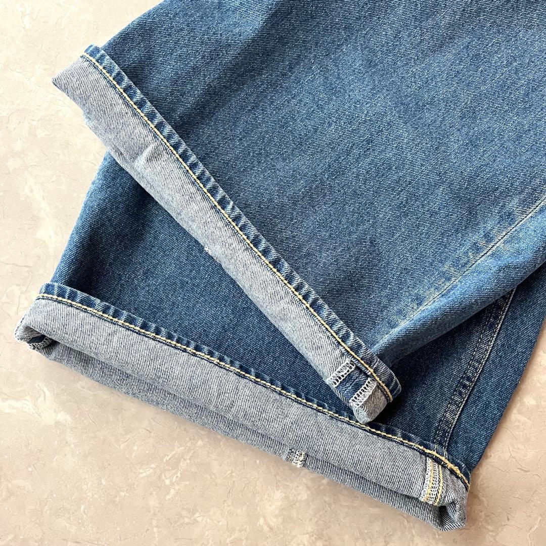 美品☆ロデオクラウンズ／ビッグリボンデニムパンツ S バギージーンズ ワイド
