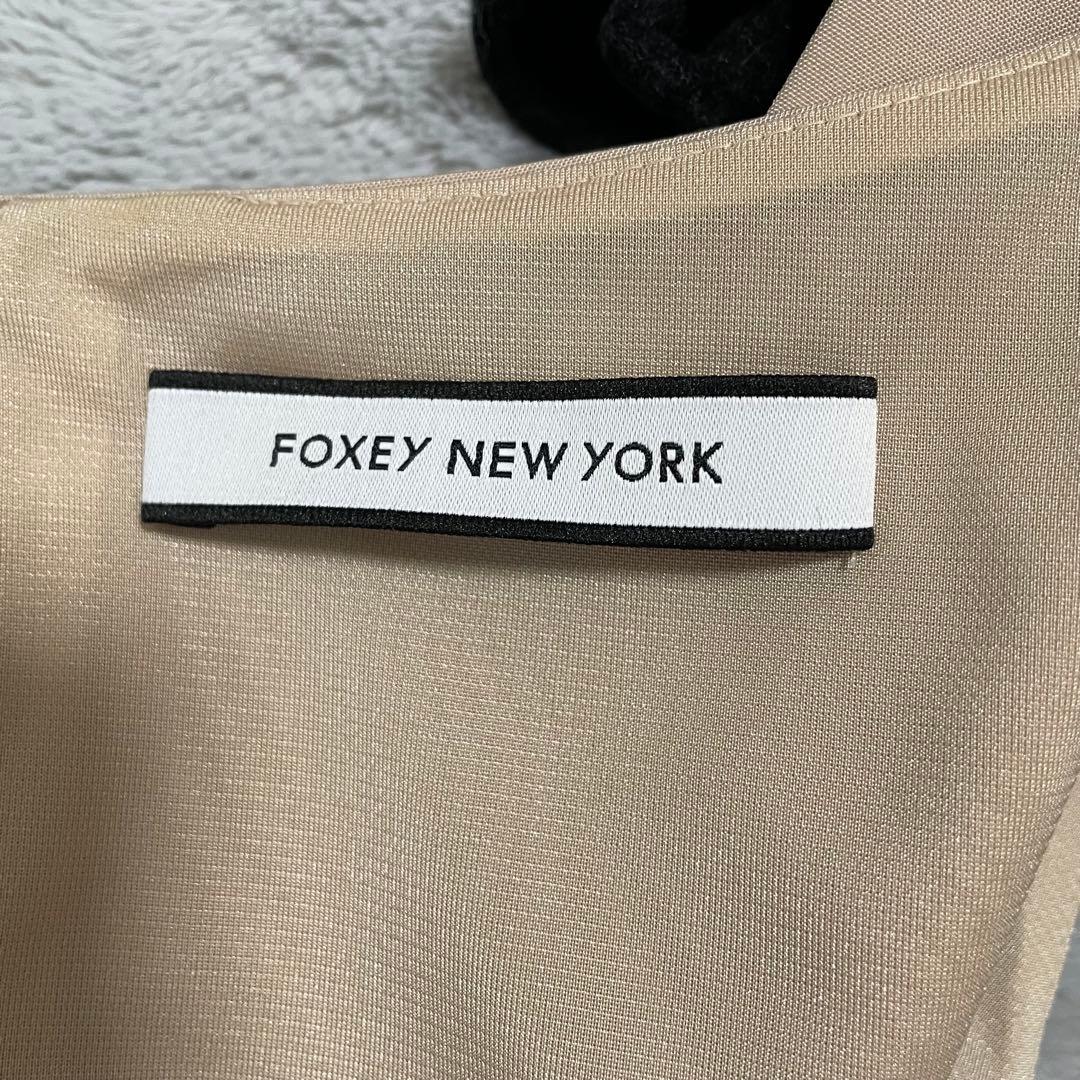 【FOXEY】 フォクシー モダンエンパイアワンピース　ドレス　ベージュ