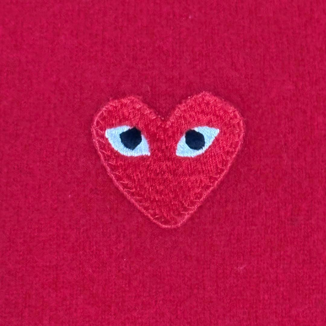 PLAY COMME des GARCONS ハートロゴ 長袖ニットポロ