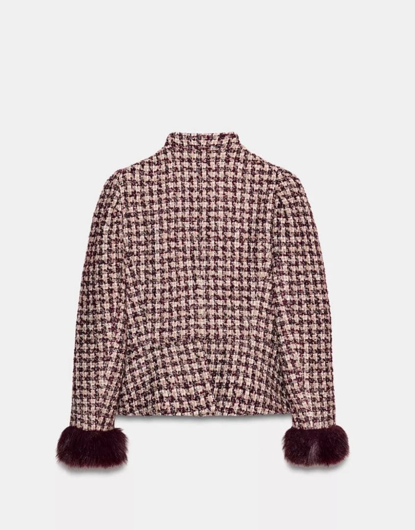 ZARA ザラ　フェイクファーカフスブレザー　新品、未使用