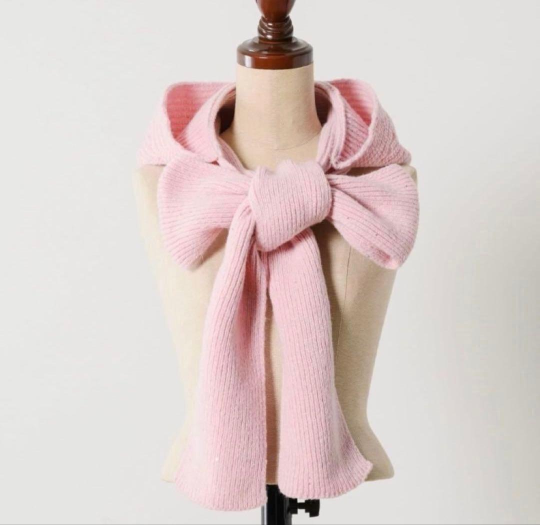 fekete ラメフーディーマフラー pink 【完売品】