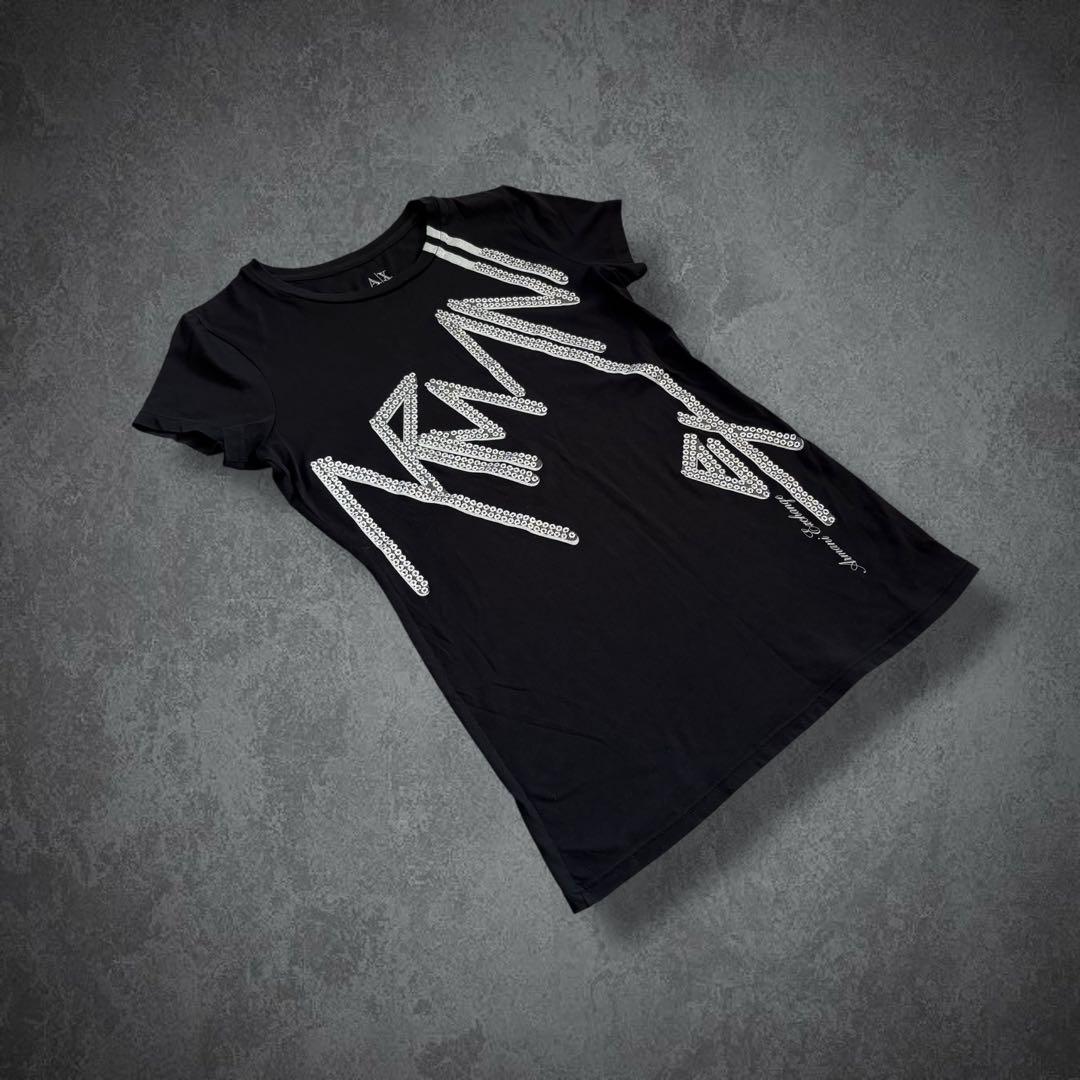 ARMANI 00s archive キラキラ ラメ ピチT y2k 平成ギャル