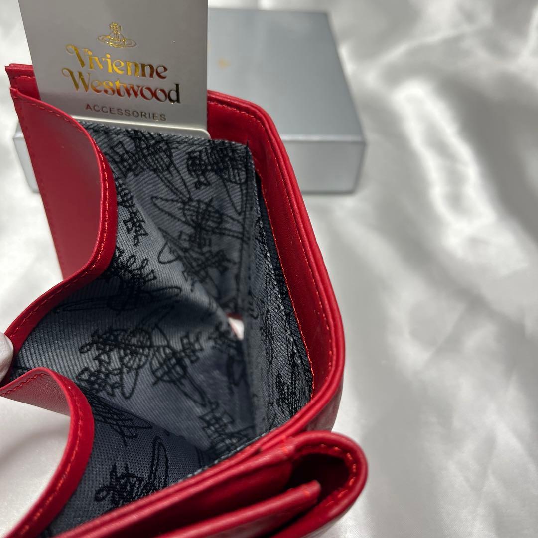 新品VivienneWestwood 赤 レッド ヴィヴィアン内装 三つ折り財布