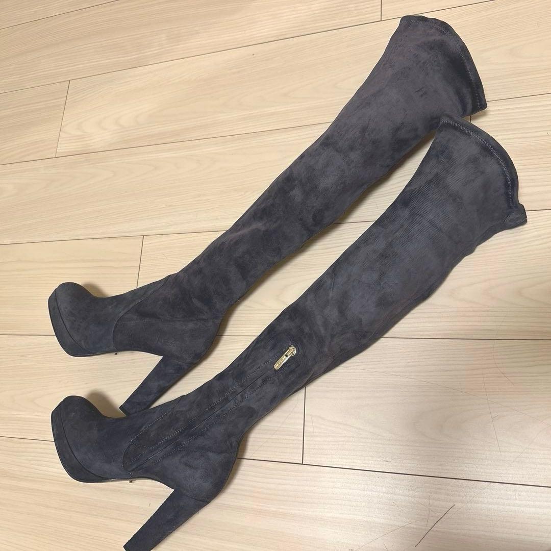 Sergio Rossi グレースエード ニーハイブーツ 37 美品