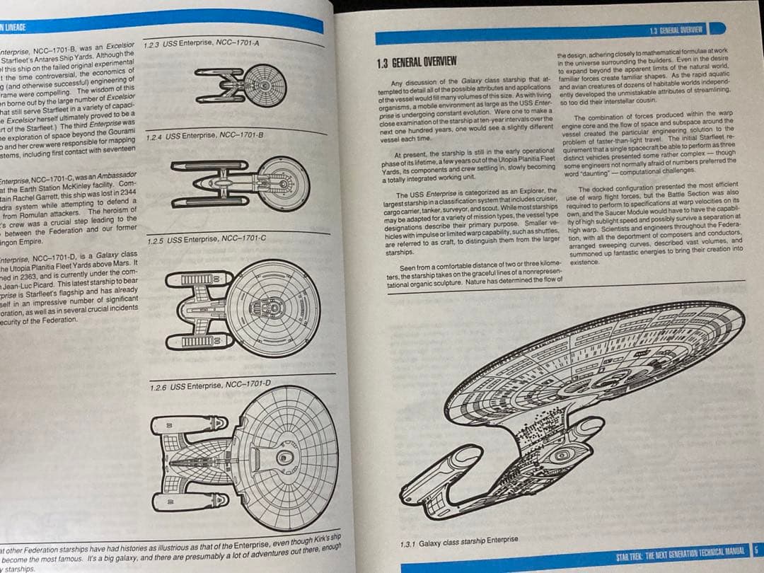 洋書Star Trek Technical Manual エンタープライズD